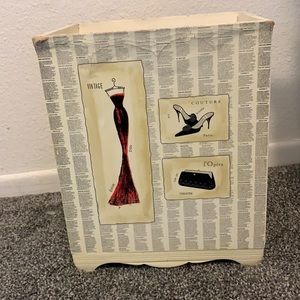Emily Adams Vogue Trash Bin Wooden